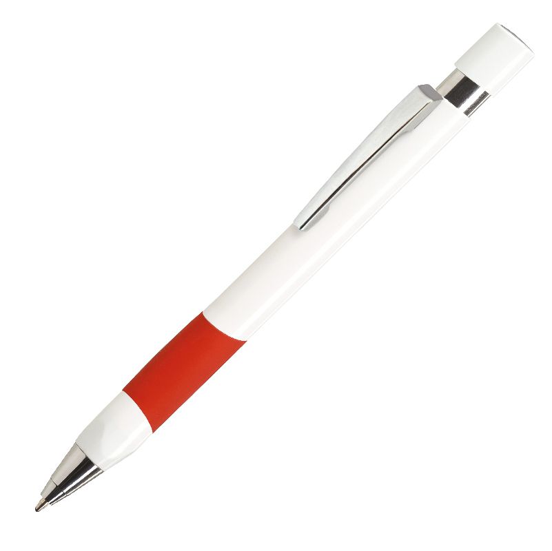 witte pen met rode grip